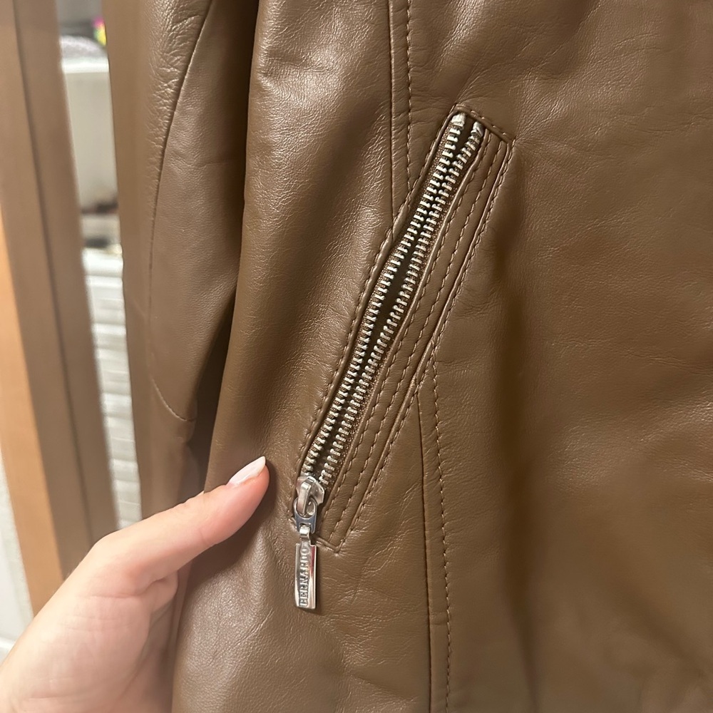 Bernardo Brown Leather Moto Jacket - Picture 5 of 9